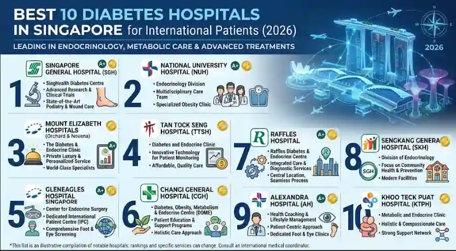 Best 10 Diabetes Hospitals in Singapore for International Patients 2026